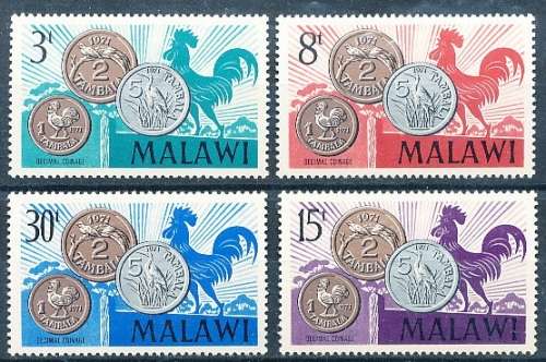 MALAWI  1971 -   Decimal Coinage -   FULL SET   -    MINT