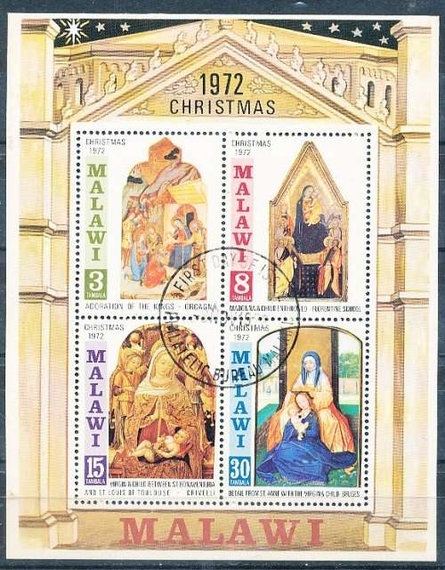 MALAWI  1972 -  Christmas   MINI - SHEET   -  FINE  CTO USED