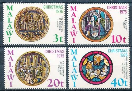 MALAWI  1975 -     Christmas - Religious Medallions   FULL  SET   -  FINE  MINT