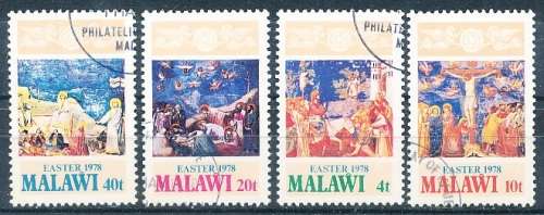 MALAWI  1978 -    Easter - Paintings by Giotto    FULL SET   -  FINE  USED