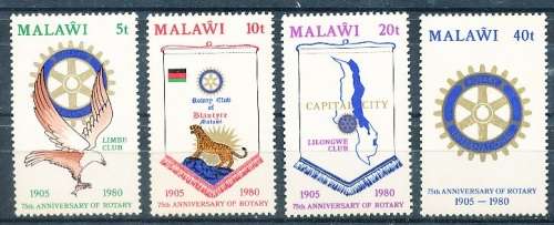 MALAWI  1980 -     Rotary International   FULL SET   -    FINE  MINT