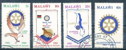 MALAWI  1980 -     Rotary International   FULL SET   -    FINE USED