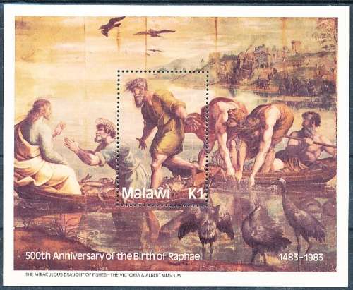 MALAWI  1983 -   Birth of Raphael   MINI-SHEET   -  FINE  MINT