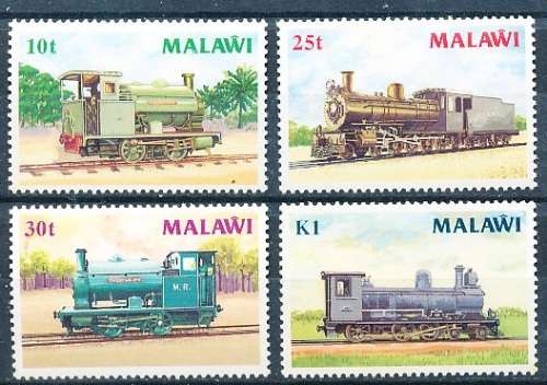 MALAWI  1987 -   Steam Locomotives   FULL SET   -     FINE  MINT