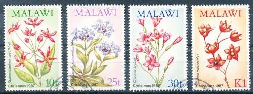 MALAWI  1987 -  Christmas - Wild Flowers  FULL SET   -     FINE  USED