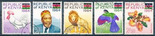 KENYA  1964 -    Republic Day -   FULL SET   -  FINE  USED