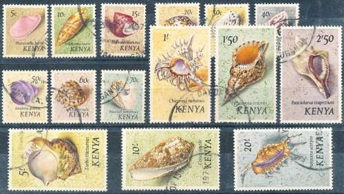 KENYA  1971 -    Seashells -   FULL SET   -  FINE  USED