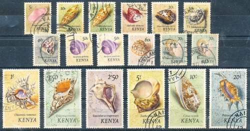KENYA  1971 -      Seashells  -   FULL SET   -  FINE  USED