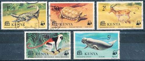 KENYA  1977 -     Nature Protection - Endangered Species  -   FULL SET   -  FINE  USED
