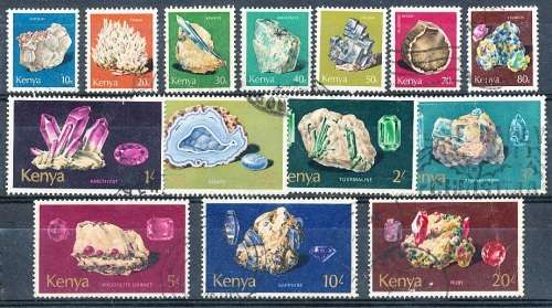 KENYA  1977 -     Minerals  -    SET  to the 20/   -  FINE  USED