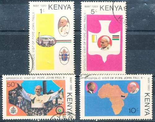 KENYA  1980 -   Papal Visit in Kenya  -   FULL  SET   -  FINE  USED