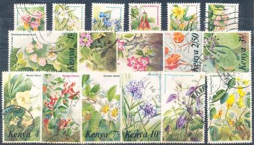 KENYA  1983 -    Flowers -    SET   -  FINE  USED