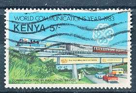 KENYA  1983 -    World Communications Year -   TOP VALUE    -   USED