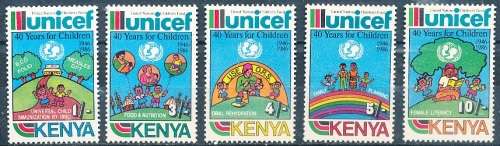 KENYA  1987 -  United Nations Children`s Fund   -   FULL SET - MINT