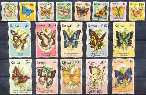 KENYA  1987 -  Butterflies   -   FULL SET   FINE USED