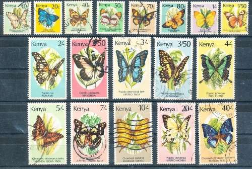 KENYA  1987 -  Butterflies   -   FULL SET   FINE USED