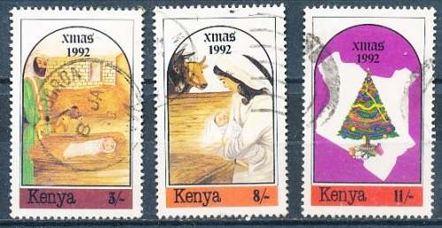 KENYA  1992 -    Christmas  PART  SET -    FINE  USED