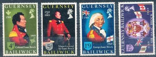 GUERNSEY   - 1969  Birth of General Brock  COMPLETE   SET  -     MINT