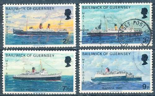 GUERNSEY   - 1973   Mail Boat  second series  COMPLETE   SET  -   FINE USED