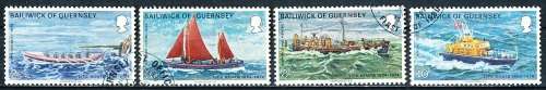 GUERNSEY   - 1974   Life Boats    COMPLETE  SET  -  FINE USED