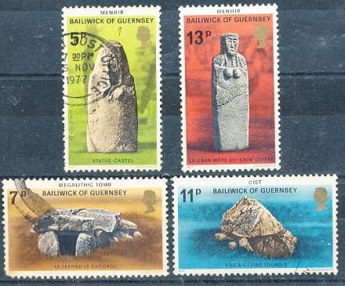 GUERNSEY   - 1977   Prehistoric Monuments  COMPLETE   SET  -   FINE  USED
