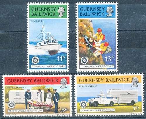 GUERNSEY   - 1977   St. John Ambulance Association COMPLETE   SET  -   FINE  MINT