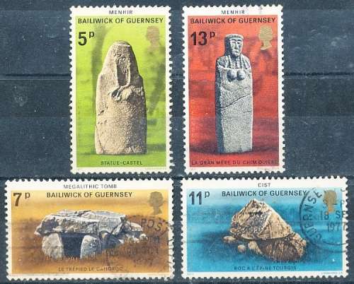 GUERNSEY   - 1977   Prehistoric Monuments  COMPLETE   SET  -   FINE  USED