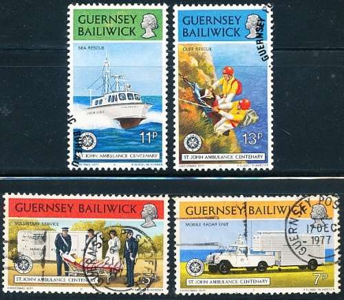 GUERNSEY   - 1977   St. John Ambulance Association COMPLETE   SET  -   FINE  USED