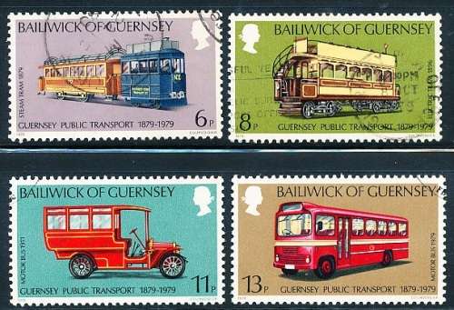 GUERNSEY   - 1979   Public Transport   COMPLETE   SET  -    FINE  USED