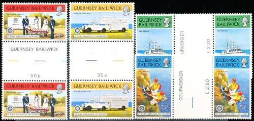 GUERNSEY   - 1977   St. John Ambulance Association  SET  -    FINE  MINT GUTTER PAIRS