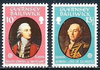 GUERNSEY   - 1980   EUROPA Stamps - Famous People  SET  -    FINE  MINT