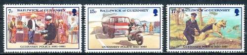 GUERNSEY   - 1980    Guernsey Police  SET  -    FINE   MINT