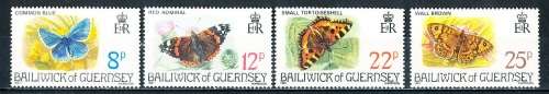 GUERNSEY   - 1981     Butterflies   SET  -      MINT