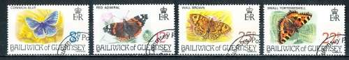 GUERNSEY   - 1981     Butterflies   SET  -    FINE  CTO USED