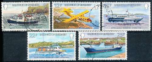 GUERNSEY   - 1981   Transport   SET  -    FINE  USED