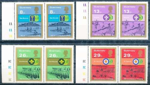 GUERNSEY   - 1982   Boy Scout Movement   SET  -    FINE  MINT  PAIRS