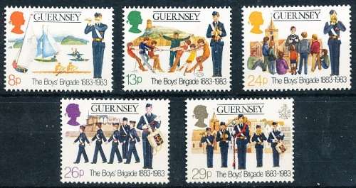 GUERNSEY   - 1983    Boys Brigade    SET  -   FINE  MINT