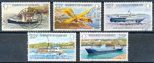 GUERNSEY   - 1981   Transport   SET  -    FINE  USED