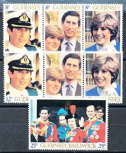 GUERNSEY   - 1981    Royal wedding   SET  -    FINE   USED