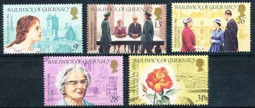 GUERNSEY   - 1984   Birth of Sibyl Hathaway  SET  -     MINT
