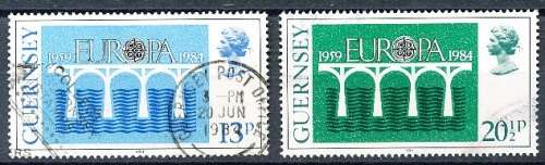 GUERNSEY   - 1984   EUROPA Stamps - Bridges   SET  -     FINE USED