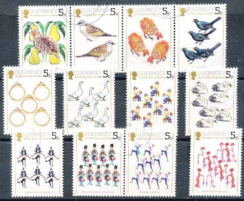 GUERNSEY   - 1984    Christmas Stamps   SET  -     FINE USED