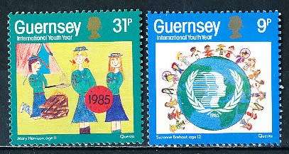 GUERNSEY   - 1985     International Youth Year    SET  -     MINT