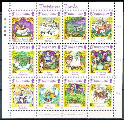 GUERNSEY   - 1986    Christmas Stamps  MINI SHEET  -   FINE  MINT