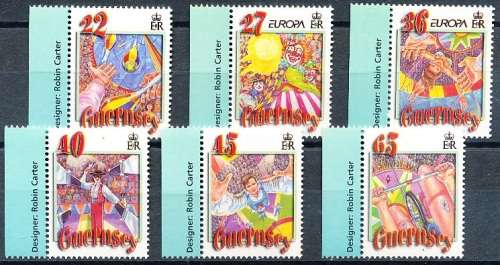 GUERNSEY   - 2002   EUROPA Stamps - The Circus   SET   - FINE  MINT