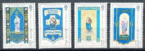 ISLE of MAN  - 1976  Christmas Stamps  SET    -  FINE   MINT