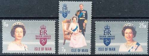 ISLE of MAN  - 1977  Queen Elizabeth  SET    -  MINT