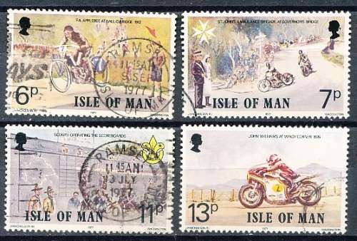 ISLE of MAN  - 1977   Winners of   TT Motorcycle Races  SET  -  FINE  USED