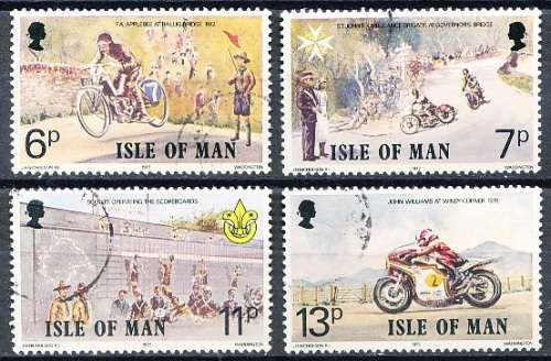 ISLE of MAN  - 1977   Winners of   TT Motorcycle Races  SET  -  FINE  USED