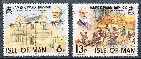 ISLE of MAN  - 1978   Manx Pioneer in Canada     SET  -  FINE    USED